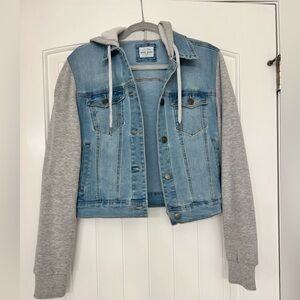 Wax Jean Juniors Hoodie Light Denim Jacket